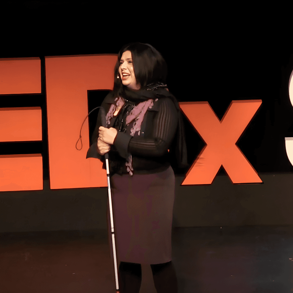 Rumana Monzur addressing thousands on the TEDx keynote stage